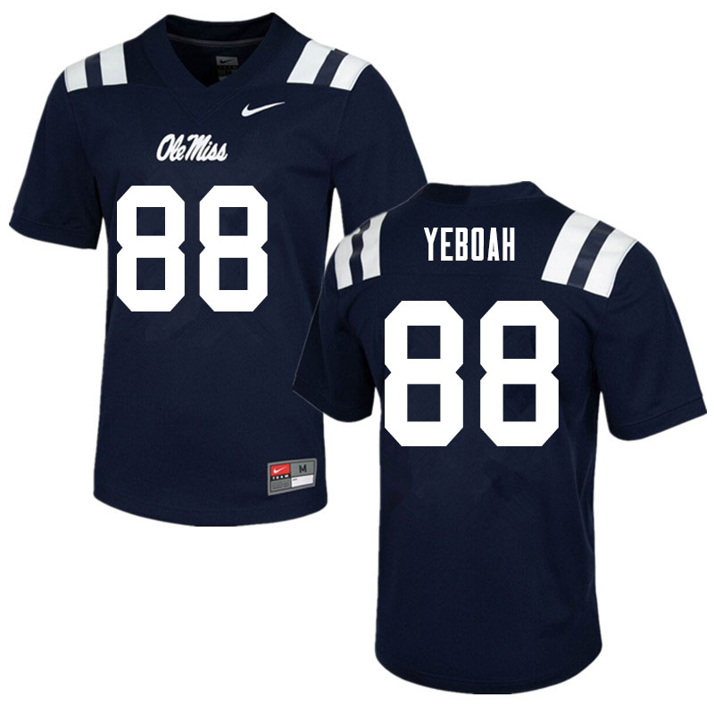Men #88 Kenny Yeboah Ole Miss Rebels College Football Jerseys Sale-Navy